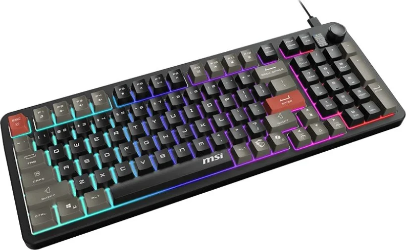 клавиатура Keyboard MSI FORGE GK110, Wired, membrane Keyboard, multi-colour LED backlighting, 26 Key Anti-ghosting Capability, Black