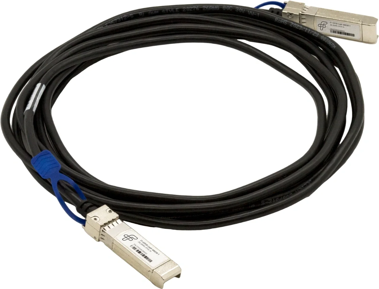 Кабель Fibertrade FT-SFP28-CabP-AWG30-1  DAC Copper cable, 25G, SFP28 -to- SFP28, 30AWG витая пара, 1M
