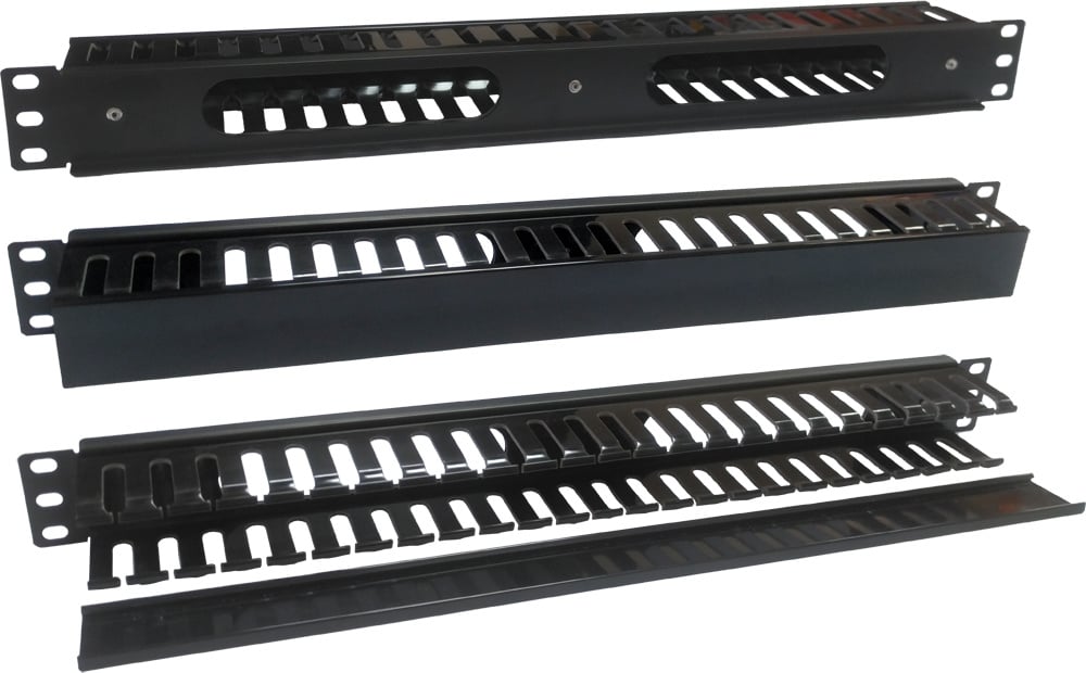 Кабельный органайзер Горизонтальный Lanmaster TWT-ORG1U/24-CVP гребенка 1U шир.:19" глуб.:50мм
