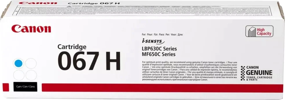Картридж лазерный Canon CRG 067 HC (5105C002) голубой (2400 стр. повышенной емкости) для Canon LBP631/633/MF651/655/657