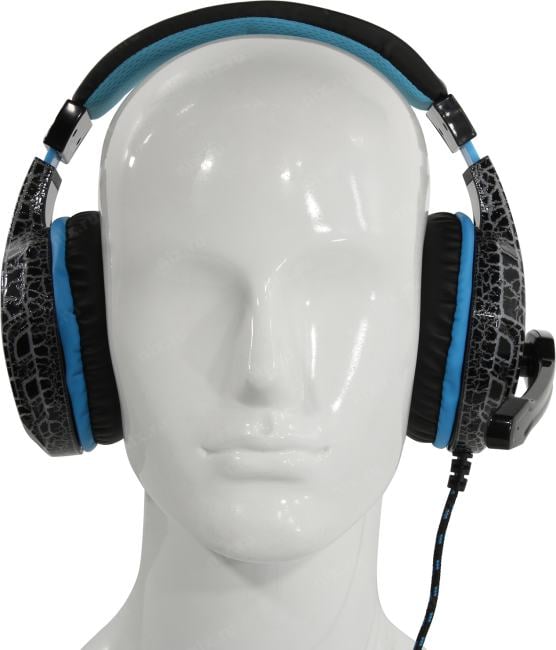 Наушники с микрофоном OKLICK HS-L400G  <Black-Blue>  (шнур  1.8м) <359480>