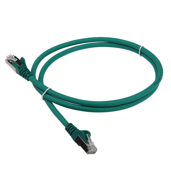 Патч-корд RJ45 - RJ45, 4 пары, FTP, категория 6, 1 м, зеленый, LSZH, LANMASTER LAN-PC45/S6-1.0-GN