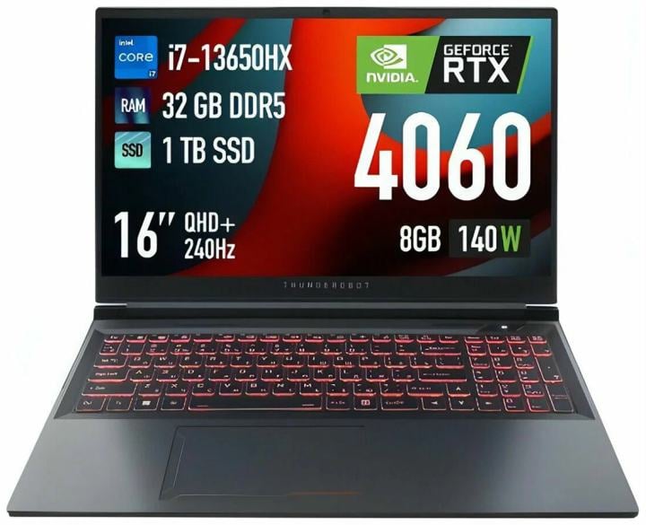 Thunderobot Gravity 16 Pro <JT009X00FRU> i7 13650H/32/1TbSSD/RTX4060/WiFi/BT/16"