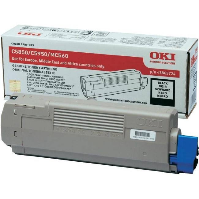 43865724 Тонер-картридж Oki C5850/5950/MC560 8K (black)