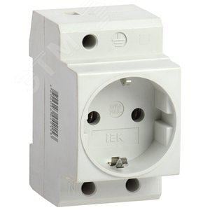 iEK <MRD10-16/042153> Розетка электрическая  на DIN рейку