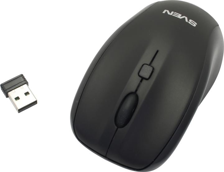 SVEN Wireless Optical Mouse <RX-305 Wireless Black>  (RTL) USB 4btn+Roll