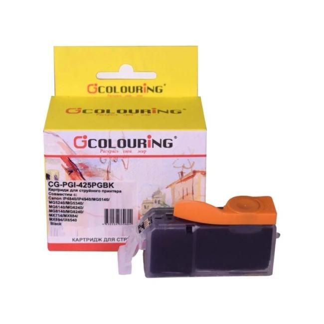 Картридж струйный Colouring CG-PGI-425BK с чипом черный пигмент для Canon IP4840/4940/MG5140/MG5240/MG6140/MG8140
