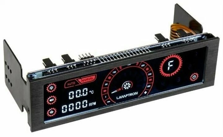 LAMP-CM430BR Панель управления Lamptron CM430, сенсорная, 30Вт/канал x4, PWM,  черная,  красная  подсветка дисплея