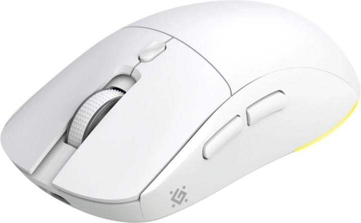 Мышь беспроводная Bluetooth/2.4G/провод. игровая 6кн. 7200dpi RGB белый Stone GM-551 52554 DEFENDER