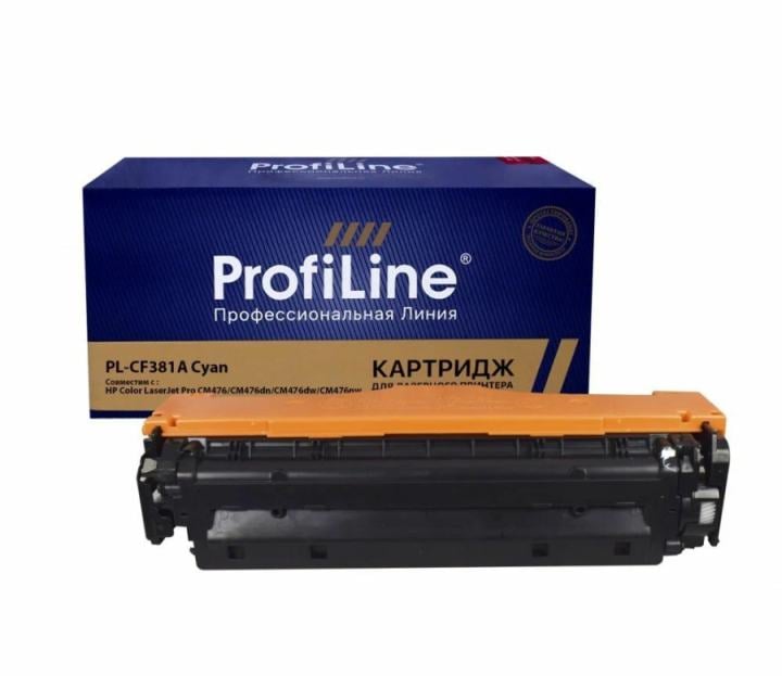 Картридж ProfiLine PL-CF381A для принтеров HP Color LaserJet Pro M475/M476 MFP Cyan 2700 копий ProfiLine