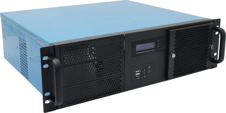 Server Case 3U Procase <GM338-B-0> Black, ATX,  без  БП,  LCD display