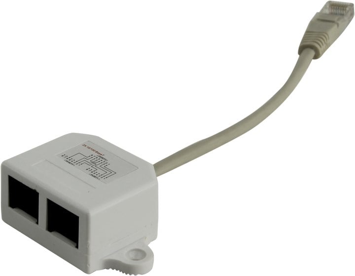 5bites <LY-SB(0)26B-A>  Модуль  RJ45M-->2xRJ45F  Кат. 5e