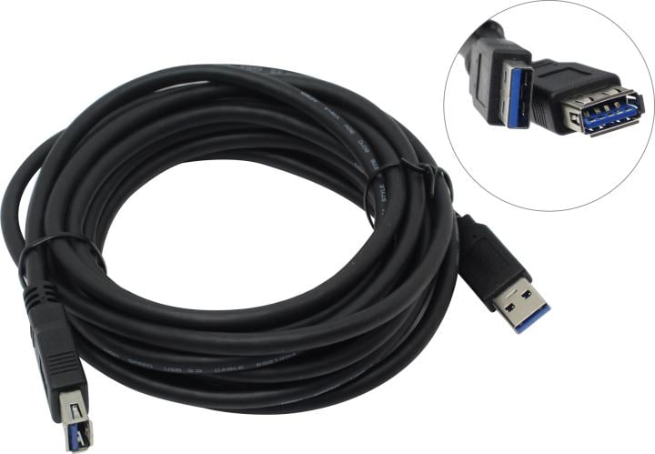 Exegate <EX-CC-USB3-AMAF-5.0> Кабель удлинительный USB 3.0  A-->A 5м <EX284934RUS>