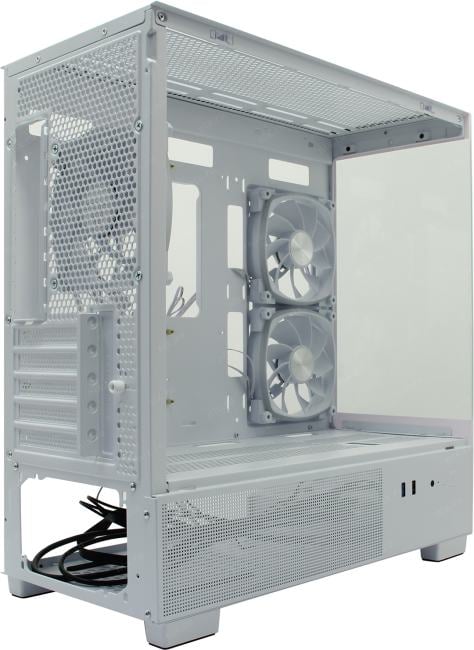 Powercase Vision Micro M3W, Tempered Glass, 3x 120mm ARGB PWM Fan, белый, mATX  (CVMMW-A3)