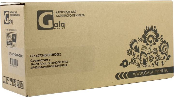 Картридж GalaPrint GP-407340 (SP4500E) черный (6000 стр.) для Ricoh Aficio SP3600/SP3610/SP4510/SP4510DN/SP4510SF