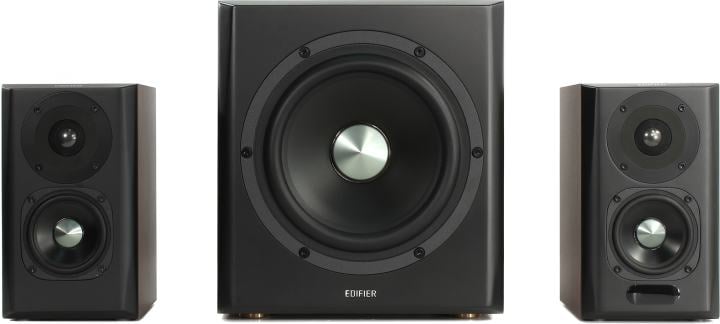 Edifier S350DB Brown акустика 2.1, суммарная мощность 150 Вт, двухполосные колонки, диапазон частот 40 - 20000 Гц, Bluetooth, пульт ДУ