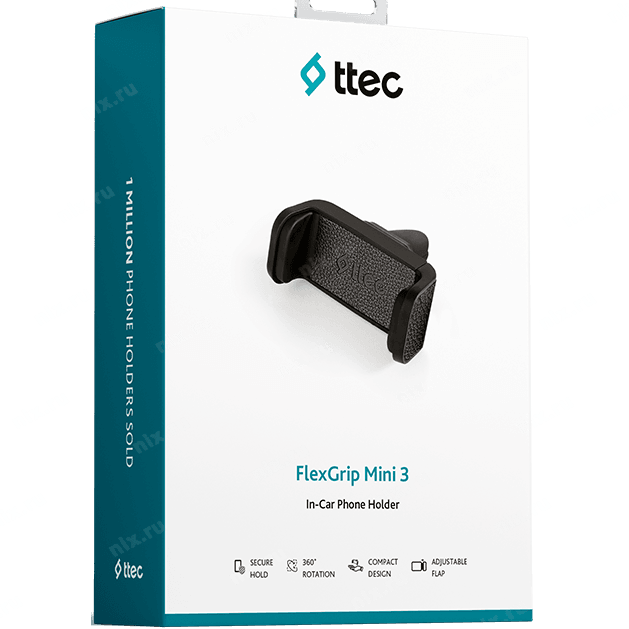 2TT27 Автомобильный держатель для телефона TTEC FlexGrip Mini 3 In-Car Phone Holder.  Цвет:  черный