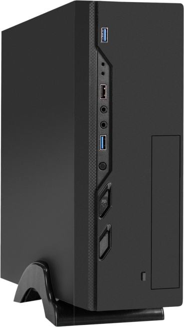 Exegate EX296295RUS Корпус Desktop ExeGate MI-208U2-M350 (mini-ITX/mATX, БП M350 с вент. 8см, 1*USB+2*USB3.0, аудио, черный)