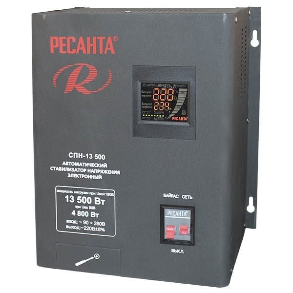 Стабилизатор напряжения Ресанта СПН-13500 13500 ВА 90-260В выход 220В±8% клеммная колодка 63/6/28