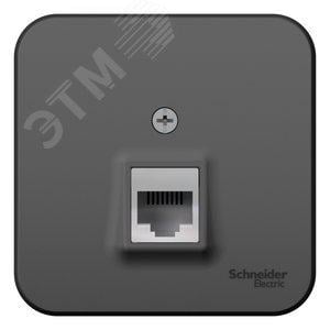 Schneider Electric BLNIA011006 BLANCA О/У РОЗЕТКА телефонная RJ11 ИЗОЛ.ПЛ.,АНТРАЦИТ