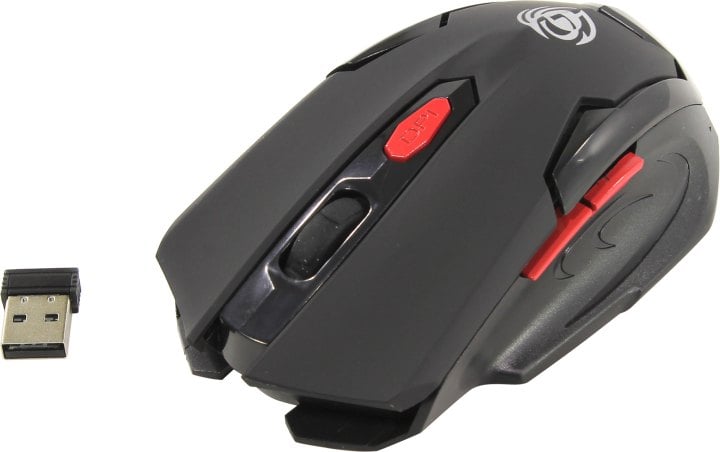 Мышь беспроводная Dialog Gan-Kata MRGK-10U черный, 1600 dpi, радиоканал, USB, кнопки - 6