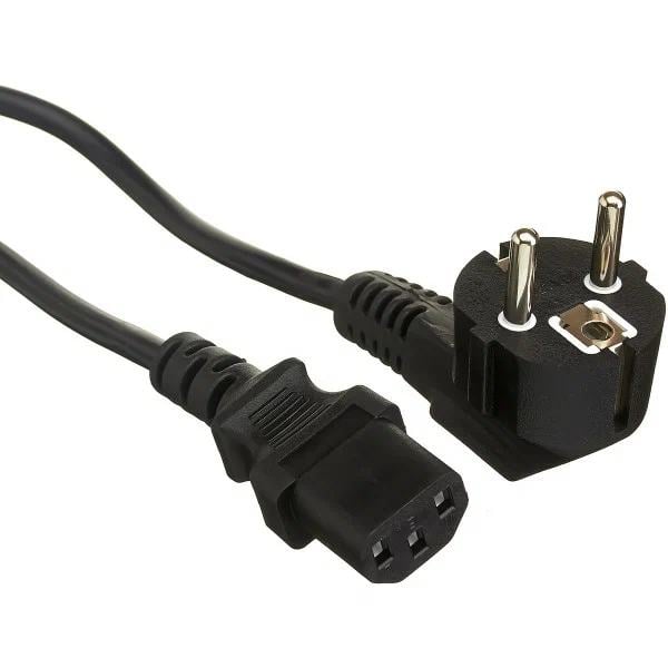 Exegate EX297781RUS Кабель питания Power PC-1,5P (Евровилка угловая Schuko->C13, VDE-250V-3*0.75mm2, медь, черный, 10A, 1.5м)