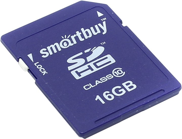 Карта памяти 16GB SDHC SmarTBuy Class 10 (SB16GBSDHCCL10)