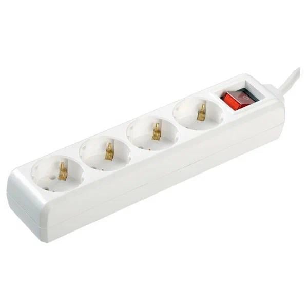 Удлинитель iEK WYP10-16-04-05-ZK-N, 4 места, 5м, 16А, с выключателем