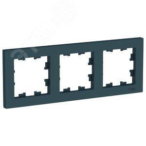 Schneider Electric ATN000803 ATLASDESIGN 3-постовая РАМКА,  универсальная,  ИЗУМРУД