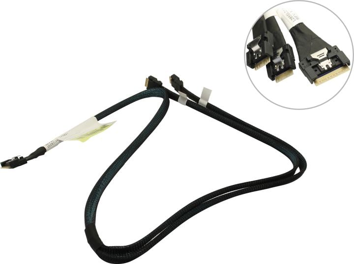 Кабель данных Luxshare, SFF-8654 (x8) -> SFF-8654 (x4), 12 Гб/с, 0.8 м, L285SL011-SD-R