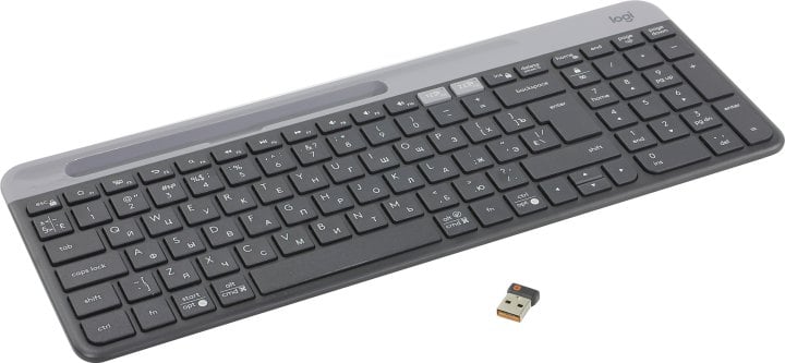 Клавиатура Logitech Wireless Slim Multi-Device Keyboard K580  <Bluetooth> 102КЛ <920-009275/920-009208>
