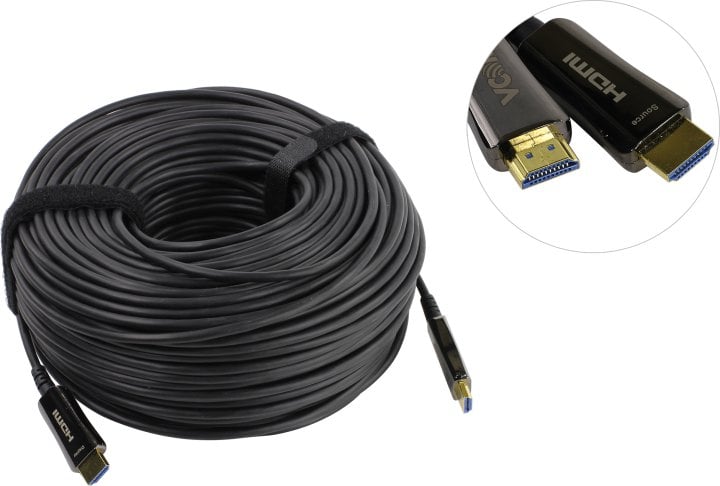 VCOM <D3742A-80м> Кабель optical HDMI to HDMI (19M  -19M) 80м ver2.0