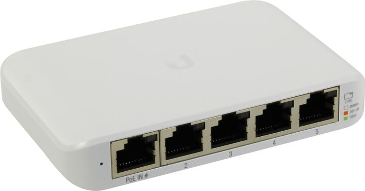 USW-FLEX-MINI - Коммутатор, Ubiquiti, USW-FLEX-MINI, Unifi Switch, Неуправляемый, 5 порта 10/100/1000 Mbps RJ45, Настольный/настенный