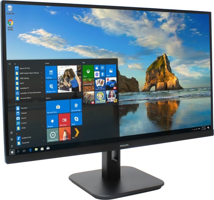 Монитор 27" Philips 27E1N1800A 3840x2160, WLED, 16:9, IPS, 350cd,1000:1, MID, 4ms, 178/178, 2xHDMI 2.0, DP, 60 Hz, Speak, Tilt, Внутр, VESA, Black, 3y