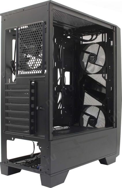Компьютерный корпус MSI MAG FORGE 100M/mid-tower, ATX, tempered glass side panel/2x RGb 120мм & 1x 120мм fans inc./MAG FORGE 100M