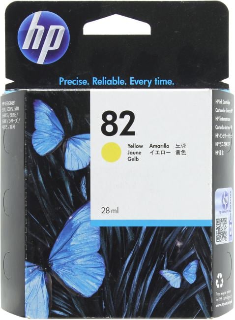 Картридж HP CH568A (№82) Yellow для HP DesignJet 500/500PS/510/800/800ps серии