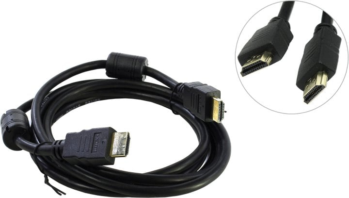 5bites APC-014-020 Кабель  HDMI M / HDMI M V1.4b, высокоскоростной, ethernet+3D, зол.разъемы, ферр.кольца, 2м.