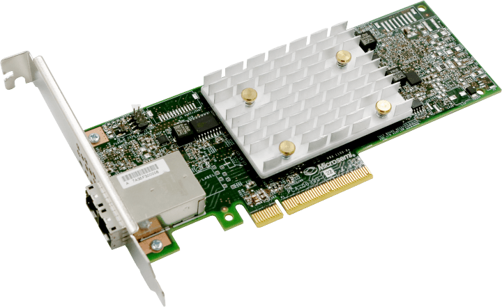 Адаптер главной шины Adaptec - HBA 1100-8e, SAS 12 Гб/с, PCI Express x8, 8-external, 2xSFF-8644, SGL, 2293300-R