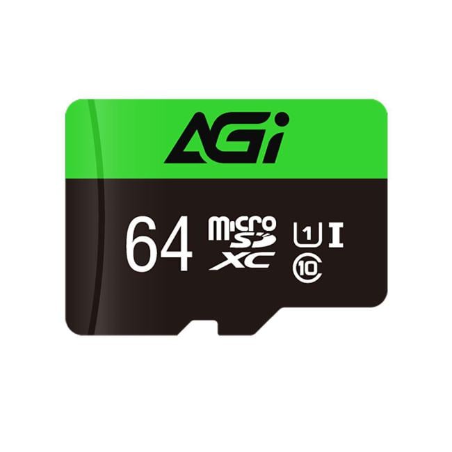 AGI <AGI064GU1TF138> microSDXC 64Gb UHS-I U1 Class10 +  microSD-->SD  Adapter
