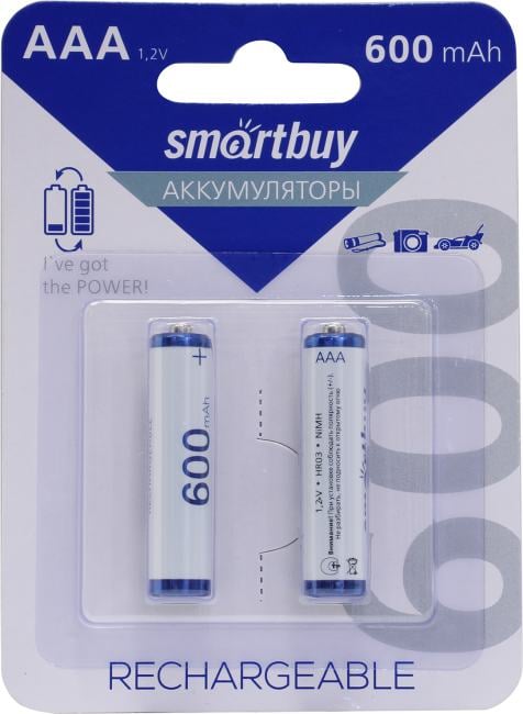 Аккумулятор Smartbuy SBBR-2A02BL2300 (1.2V, 2300mAh) NiMh, Size  "AA"  <уп.  2 шт>