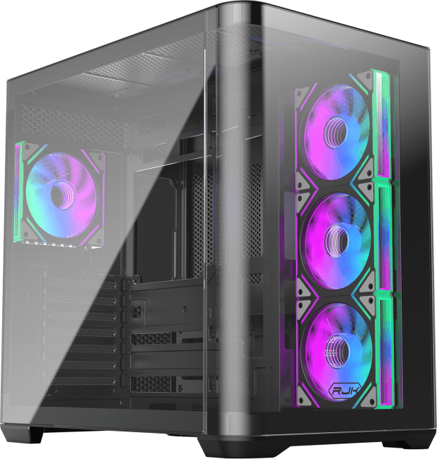 Компьютерный корпус без блока питания Case Raijintek ATREUS BT4, Midi-Tower, TG, 4x120мм ARGB, 2xUSB-A 3.0 + 1xUSB Type-C, E-ATX, ATX, mATX, mITX черный