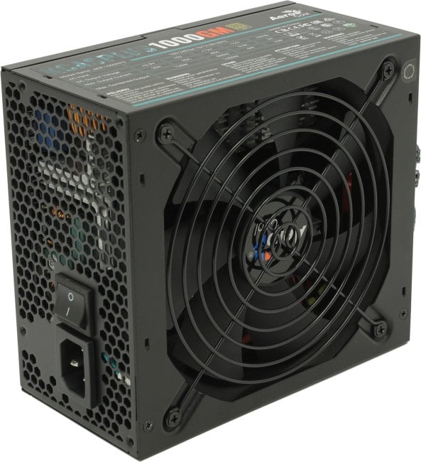 Блок питания Aerocool KCAS PLUS 1000GM <1000W, (20+4+4+4+4) pin, 6x(6+2) pin, 10xSATA, 6xMolex, 14 см, 80+ Gold, кабель питания, модульный, ATX> RTL