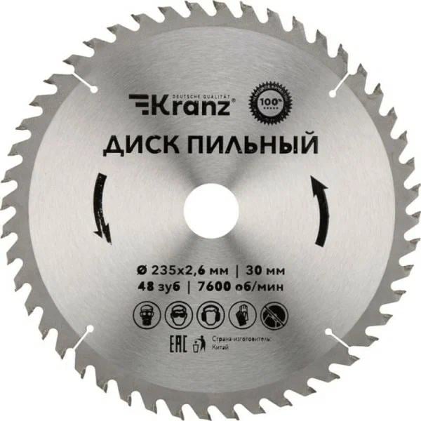 KR-92-0125 Диск пильный 235 мм х 48 зуб х  30 мм Kranz