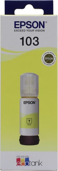 Чернила EPSON 103 для L3100/3101/3110/3150/3151 желтый 65 мл, арт. C13T00S44A, оригинал
