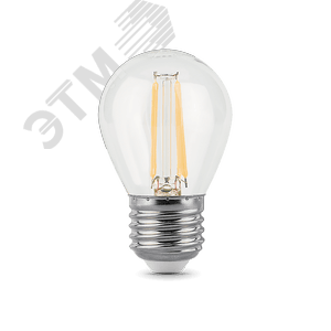 GAUSS 105802205 Лампа светодиодная LED 5 Вт 450 Лм 4100К белая Е27 Шар Filament Gauss (105802205)