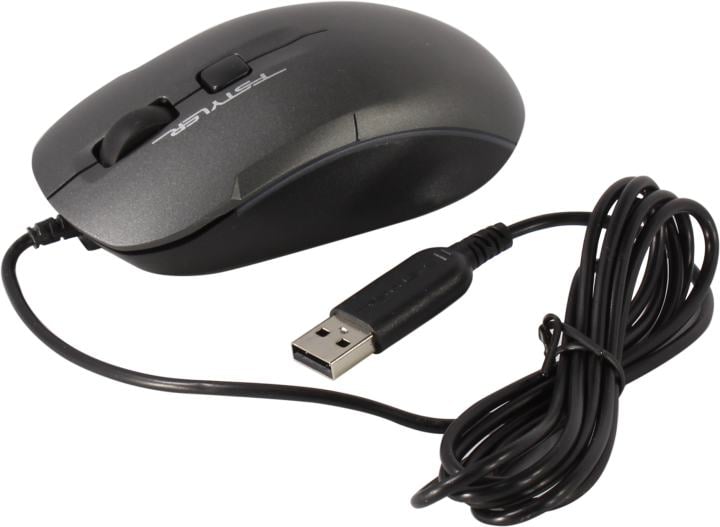 A4Tech FSTYLER Optical Mouse <FM26 Smoky Grey> (RTL)  USB  4btn+Roll