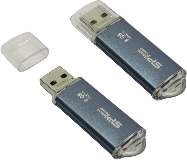 Флешка USB Silicon Power R/W 8Gb Marvel M01 SP008Gb,UF3M01V1B USB 3.0 синий