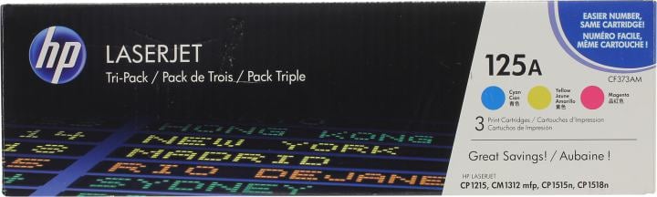 <073642> Картриджи (комплект) HP 125A (CB540A/CB541A/CB542A/CB543A) для HP CP1215/1515n/1518ni/CM1312, голубой, пурпурный, желтый [CF373AM]