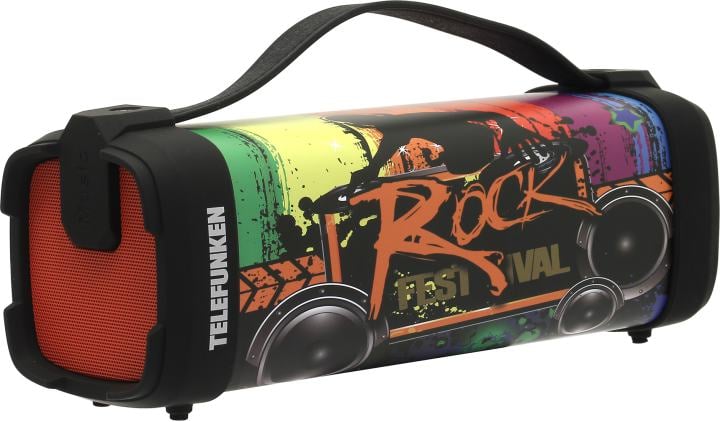Колонка Telefunken TF-PS1241B print Rock (12W, Bluetooth, USB, FM, Li-Ion)