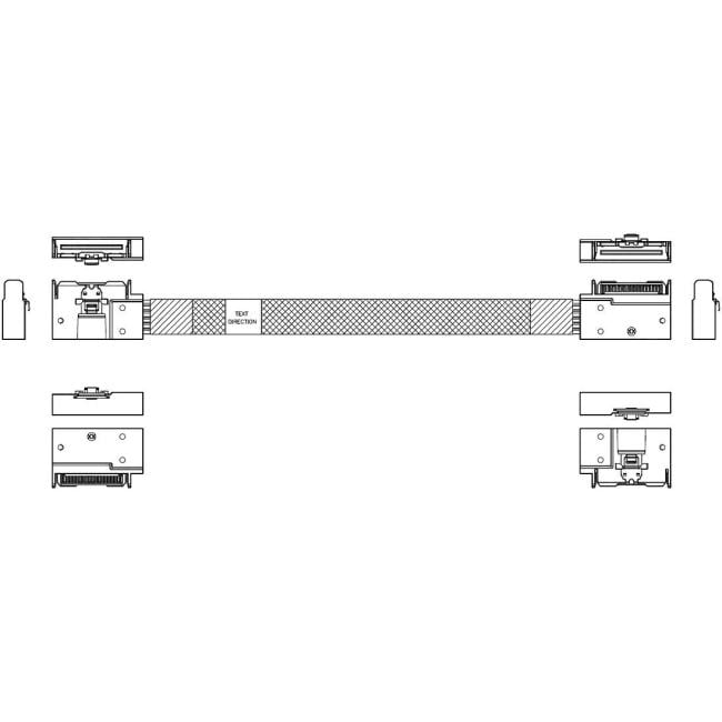 Кабель L285MM010-SD-R    Cable MCIO x8 74P (угловой Right Exit)  -TO-  MCIO x8 74P (угловой Right Exit) , 85 Ohm, L:80cm